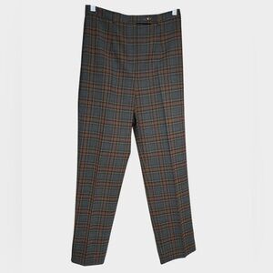 New PABLO PARIS High Rise Relax Fit Tartan Plaid Trousers Pants